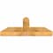 Ekena Millwork Portland Rough Sawn Timber Gable Bracket, Western Red Cedar, 48"W x 20"H x 6"D x 6"F, 10/12 Pitch GBW048X20X0606POR00RWR - alternate 3